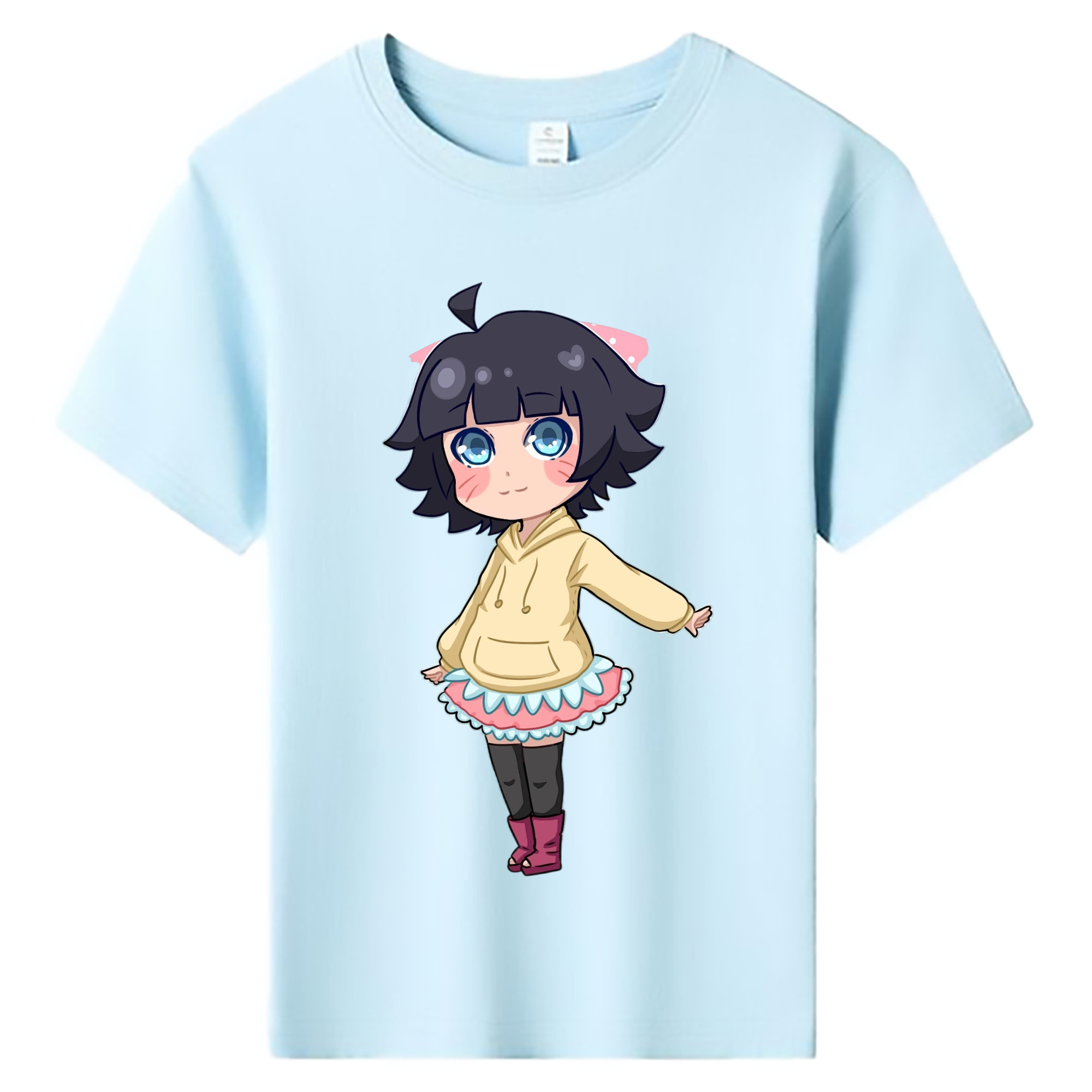 （画像用） NARUTO -ナルト- うずまき ヒマワリ Uzumaki Himawari 綿100％キッズTシャツ（フロントプリント）